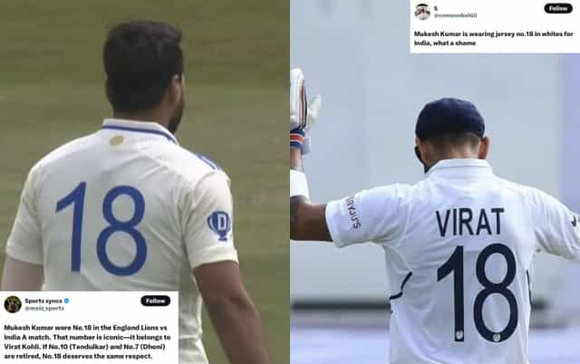 "How dare he?": Mukesh Kumar faces outrage from Virat Kohli fans for sporting number 18 on Jersey in England