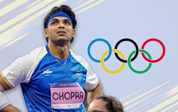 Does Neeraj Chopra hold any Olympic record in men's javelin throw?