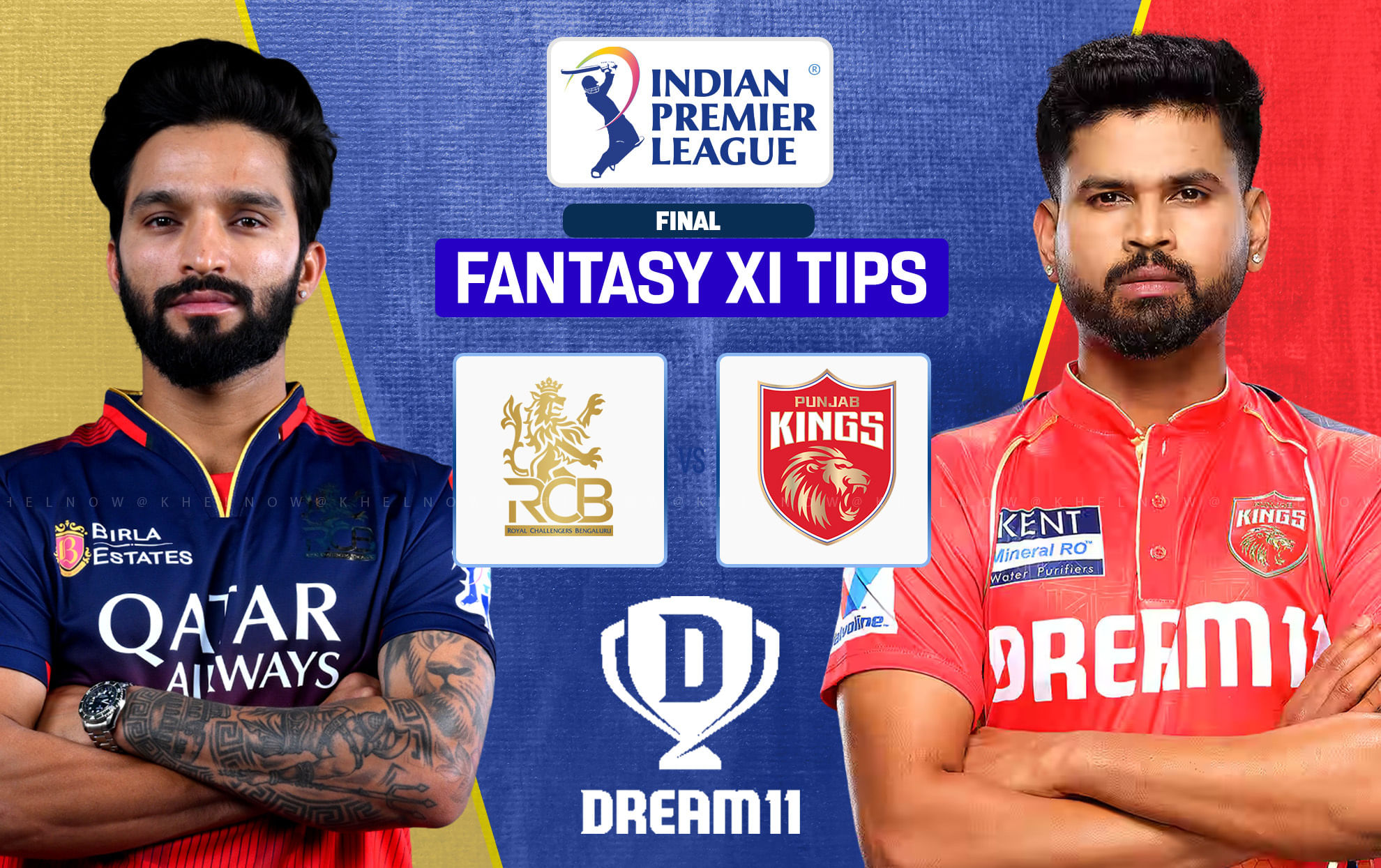 RCB vs PBKS Dream11 Prediction, Dream11 Playing XI, Today Match Final, IPL 2025 (Indian T20 League)