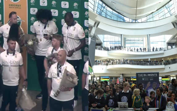 [Watch] Temba Bavuma and the South Africa team receive a huge welcome back home after winning the ICC WTC 2023-25