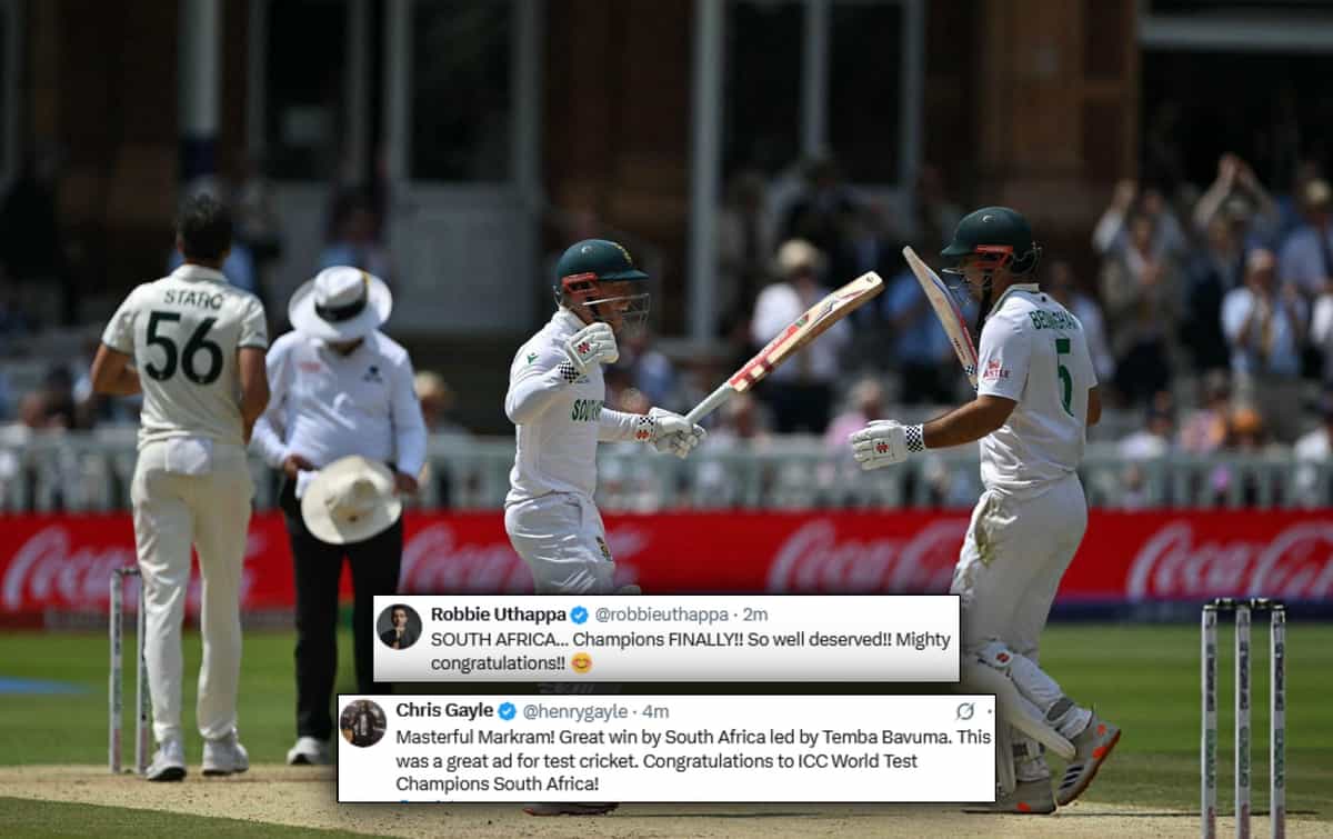"This time for Africa"- Twitter erupts in joy as South Africa win ICC WTC 2023-25 final against Australia