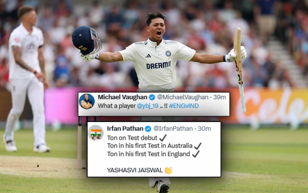 "All class.." Cricketing fraternity lauds Yashasvi Jaiswal as he starts England tour with a ton at Headingley