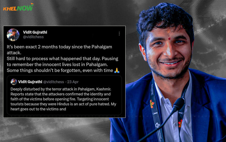 Indian chess GM Vidit Gujrathi remembers victims of Pahalgam terror attack on two-month anniversary, pays tribute