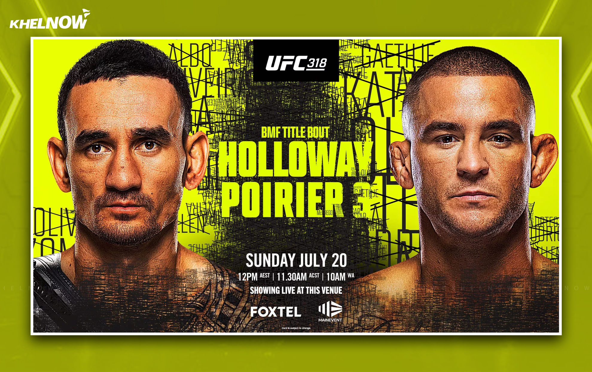 UFC 318 Holloway vs Poirier 3: Live streaming, TV channel, start time & where to watch UFC around the globe