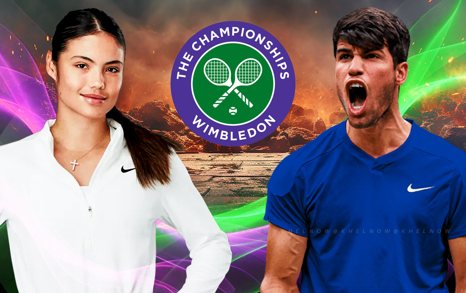 Was Emma Raducanu present at Carlos Alcarazs fourth-round match at Wimbledon 2025?