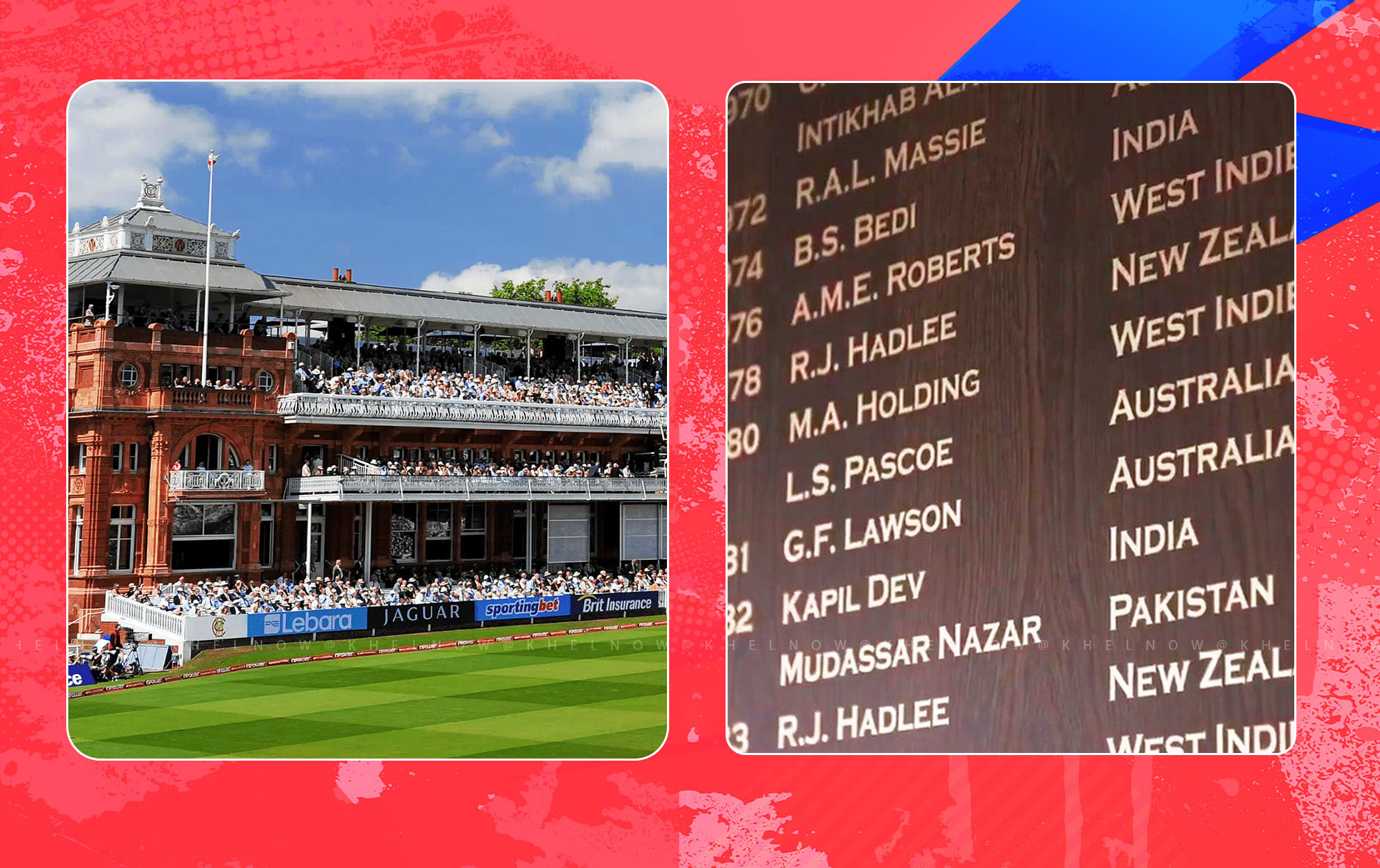 How many Indian cricketers are part of the Lords honors boards?