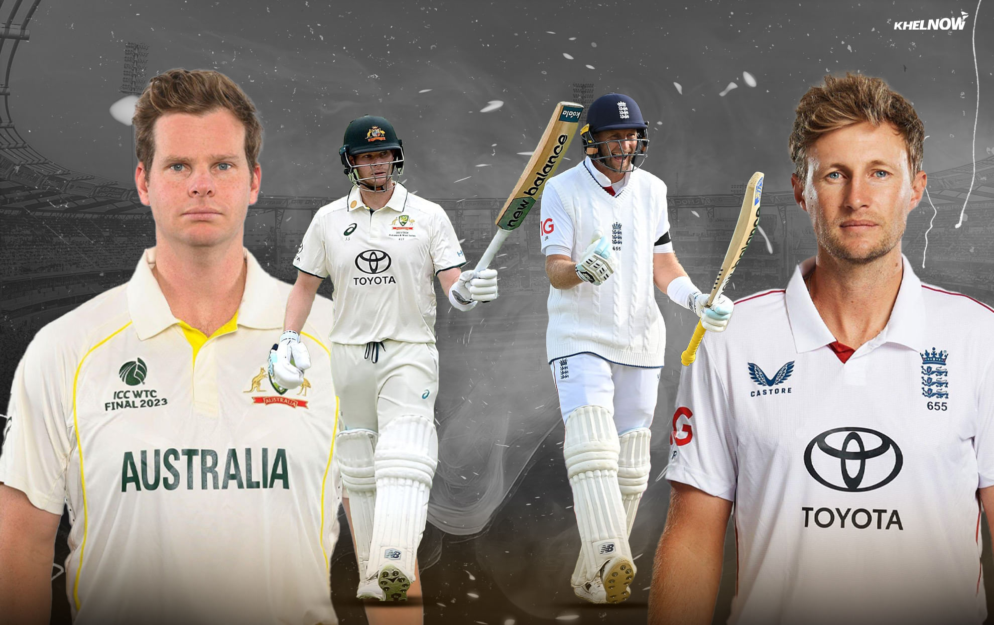 Top 5 batsmen with most test runs against India