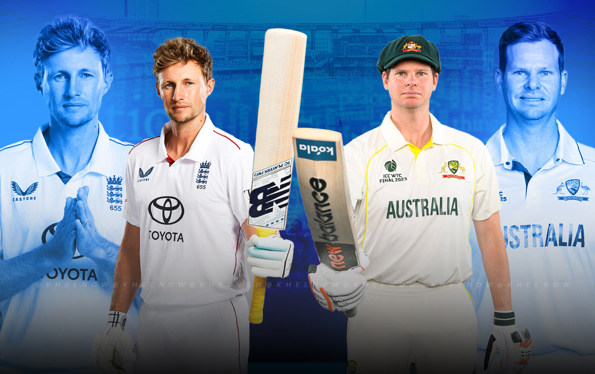 Top 5 batsmen with most test centuries against India