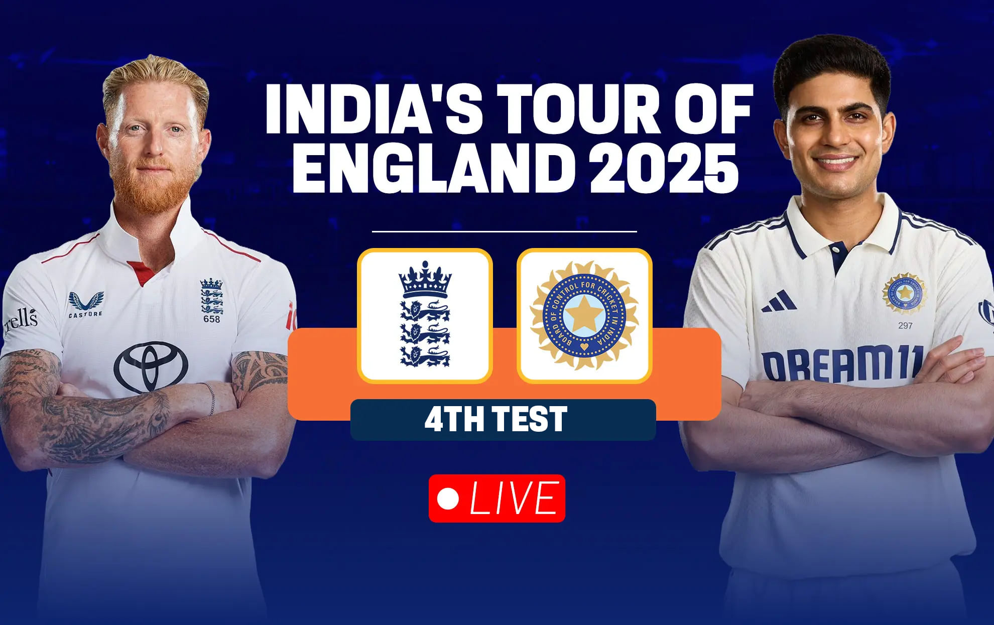 IND vs ENG: Live streaming details, when and where to watch 4th test of India's tour of England 2025