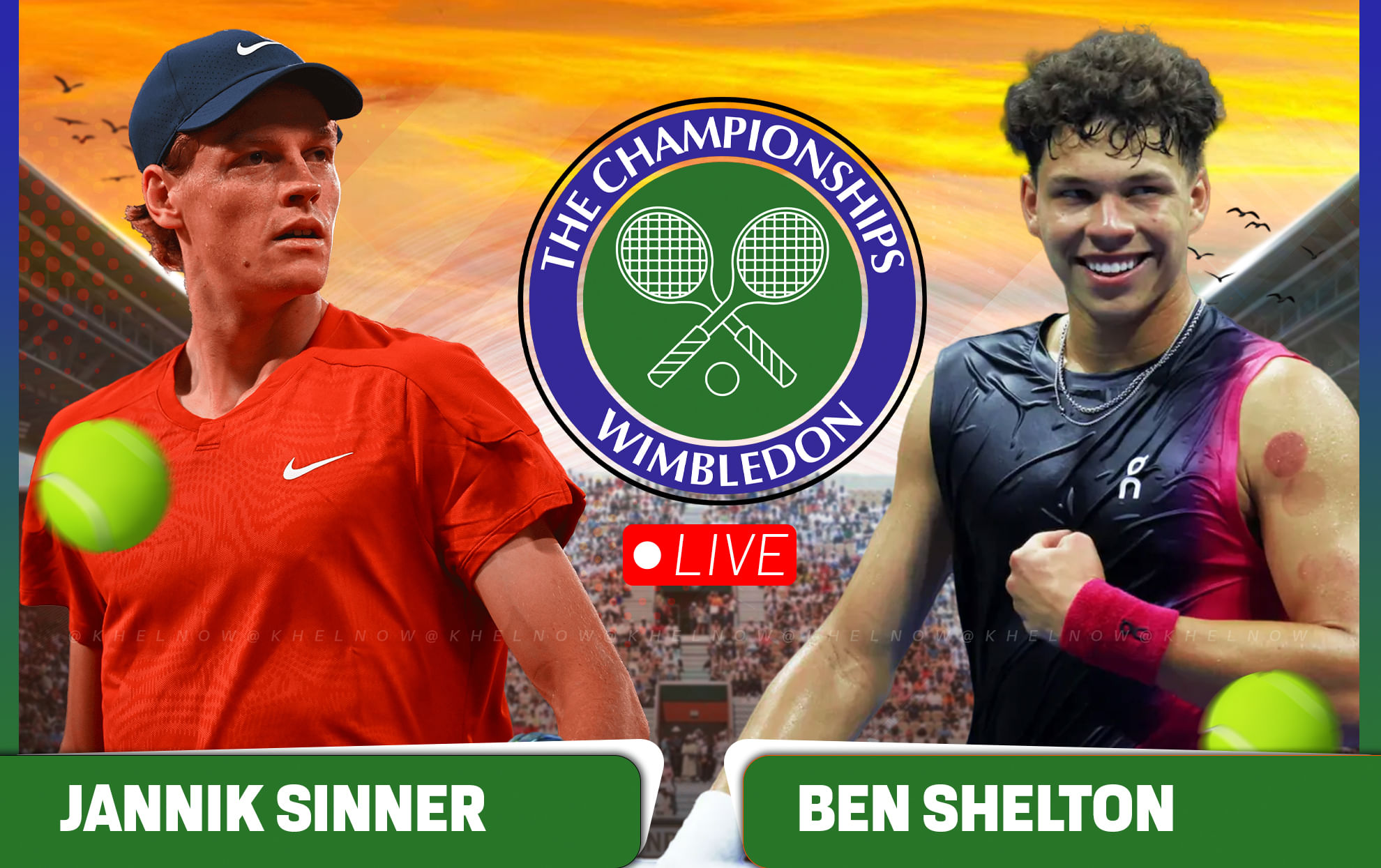 Where and how to watch Jannik Sinner vs Ben Shelton quarter-final match live? Wimbledon 2025