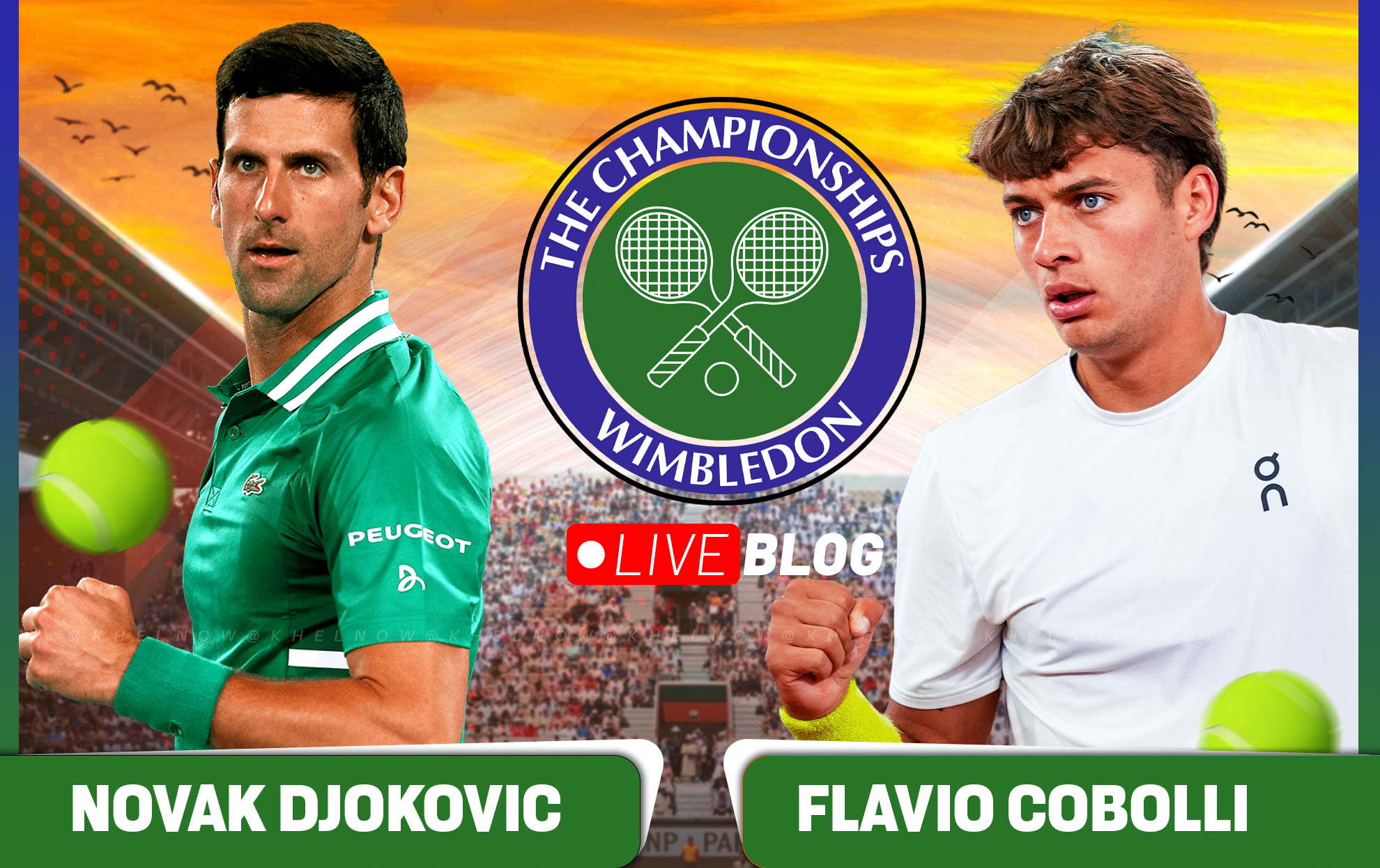 Novak Djokovic vs Flavio Cobolli Quarter-final Live Updates: Wimbledon 2025