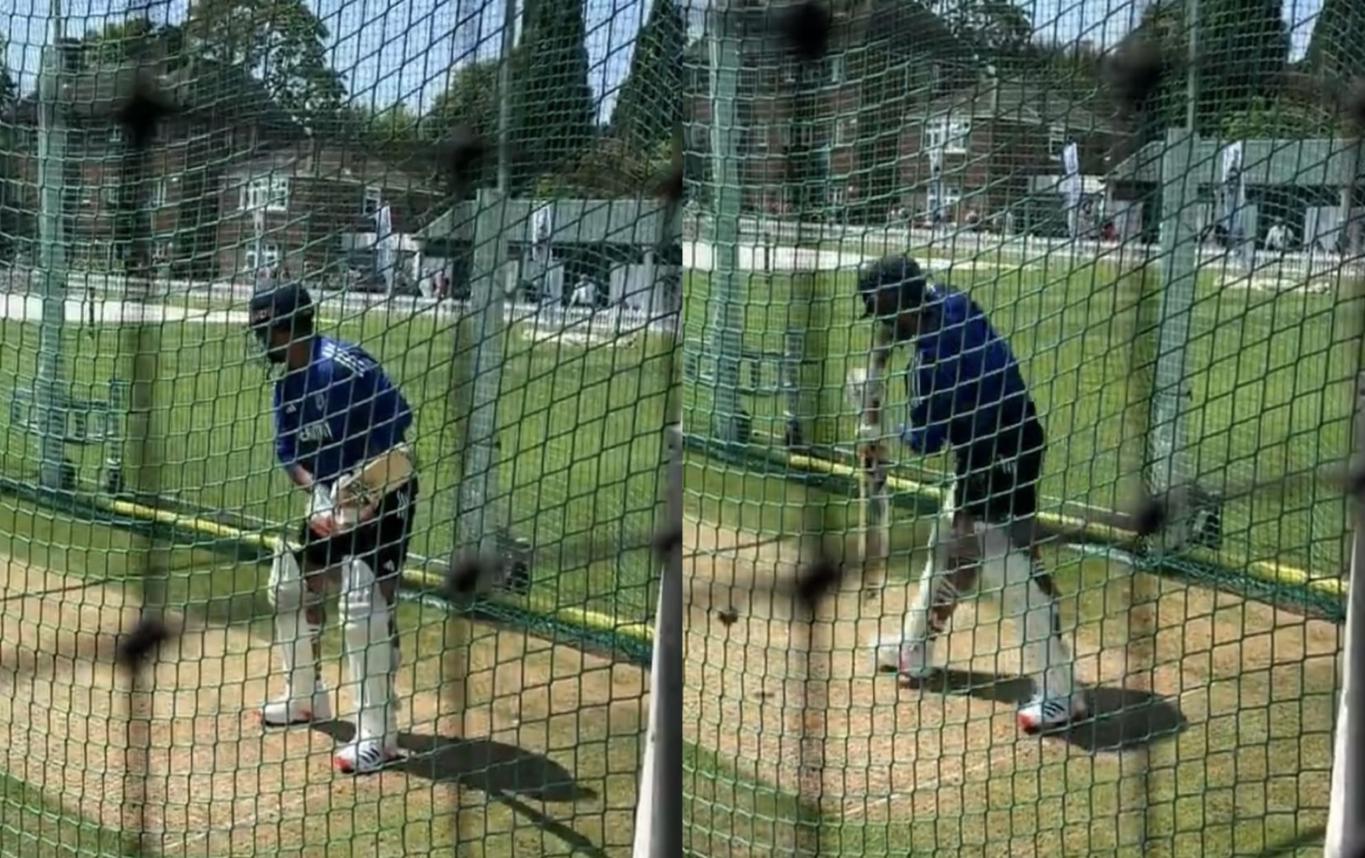 Rishabh Pant bats in nets