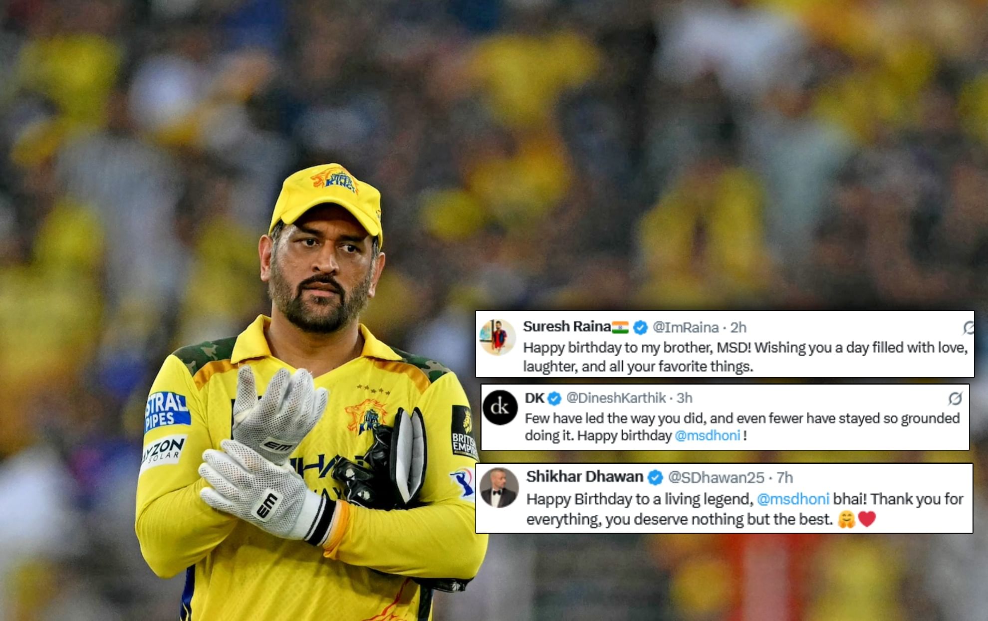"Came as a player, stayed as a leader, and became a legend"- Cricket fraternity wishes MS Dhoni as he turns 44