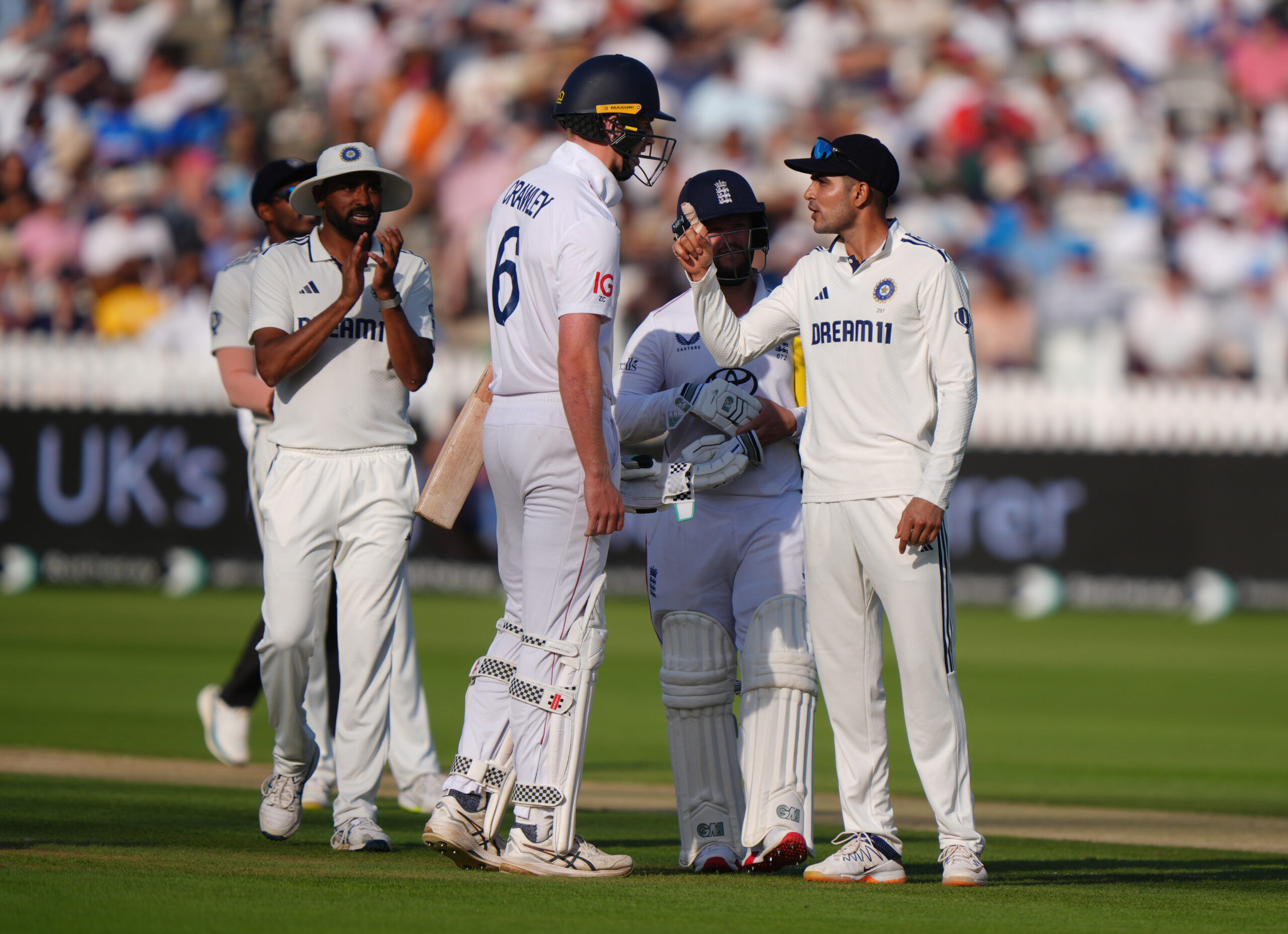 Shubman Gill, India, Zak Crawley vs India altercation Lord's test