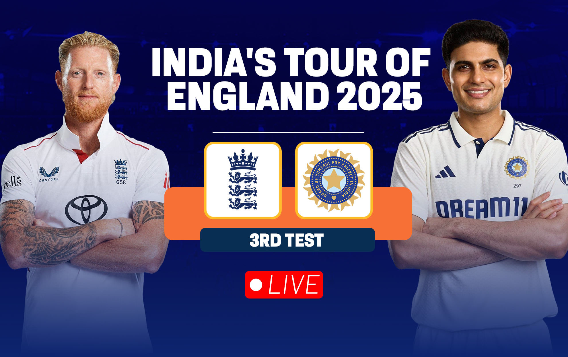 IND vs ENG: Live streaming details, when and where to watch 3rd test of India's tour of England 2025