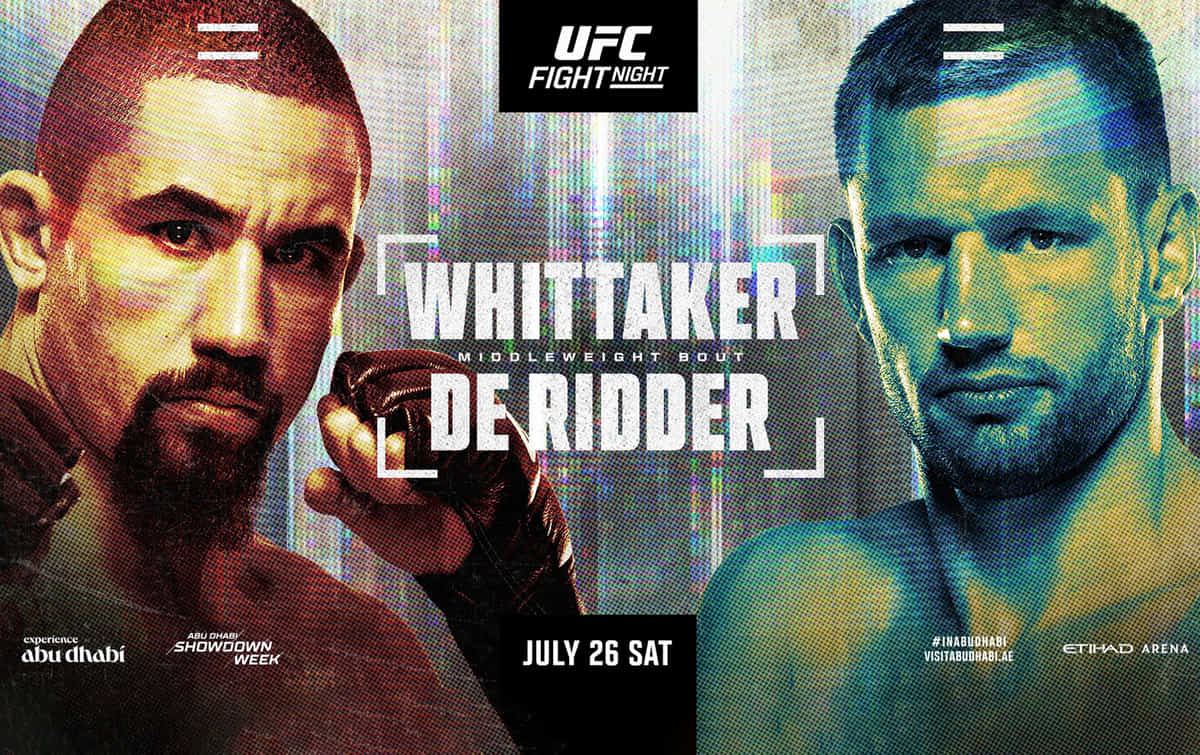 UFC Fight Night Robert Whittaker vs Reinier de Ridder