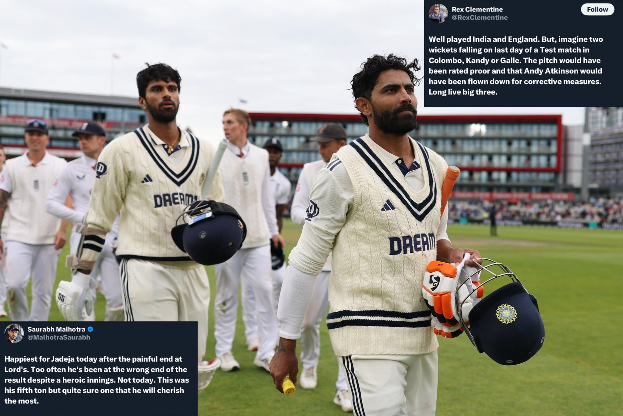 Ravindra Jadeja and Washington Sundar help India draw 4th test