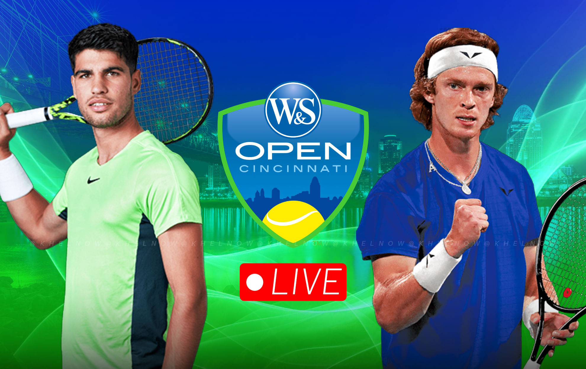 Where & how to watch Carlos Alcaraz vs Andrey Rublev; Cincinnati Open 2025 quarter-final clash