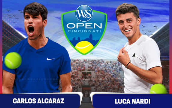 Carlos Alcaraz vs Luca Nardi prediction, betting tips & odds, head-to-head, preview Cincinnati Open 2025