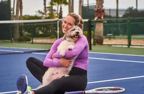 Danielle Collins dog Quincy