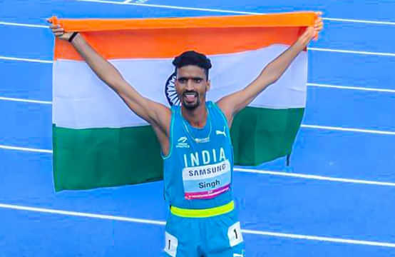 Gulveer Singh betters his own national record in men's 3000m at Budapest meet