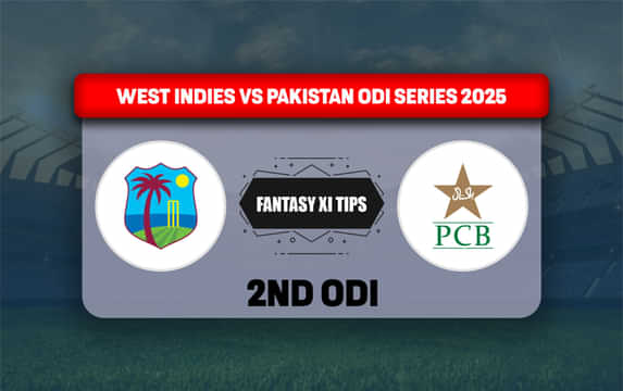 Dream11 fantasy XI tips and guide for 2nd ODI of the West Indies vs Pakistan ODI series 2025 between WI vs PAK to be played in Trinidad.