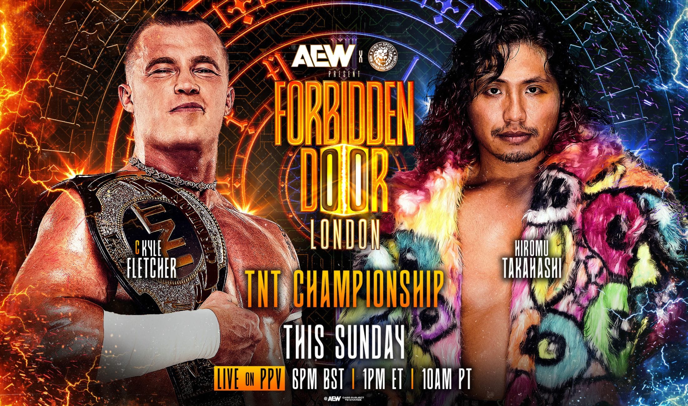 Kyle Fletcher (c) vs Hiromu Takahashi (NJPW) – AEW x NJPW Forbidden Door 2025