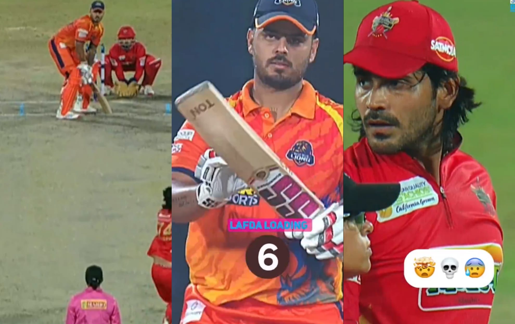 [Watch] Nitish Rana & Digvesh Singh Rathi engage in heated altercation during Delhi Premier League 2025