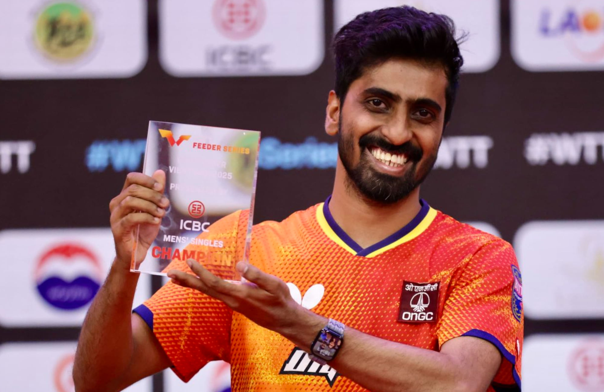 Sathiyan Gnanasekaran's WTT Feeder Vientiane title powers him to India No. 2