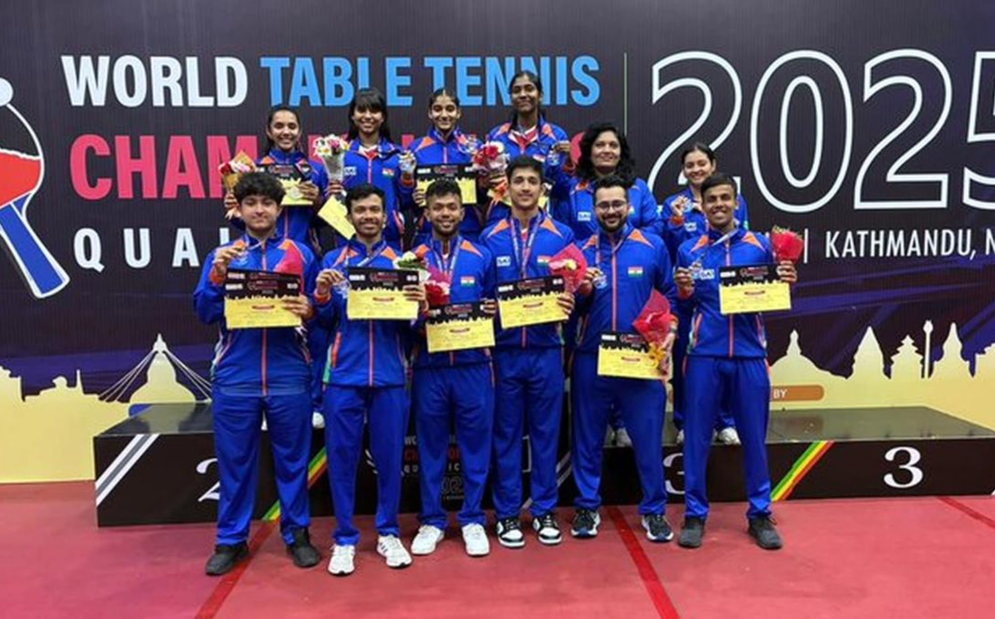 Indian men's & women's teams qualify for World Table Tennis Championships 2026