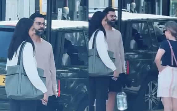 Virat Kohli and Anushka Sharma seen happily chatting with locals in London