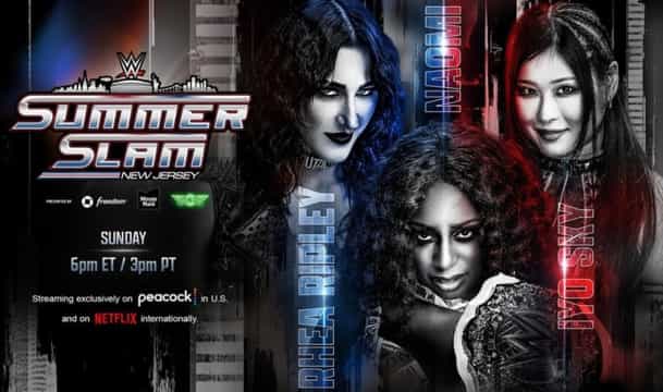 WWE SummerSlam 2025 Night 2 Naomi (c) vs Iyo Sky vs Rhea Ripley – Women’s World Championship match