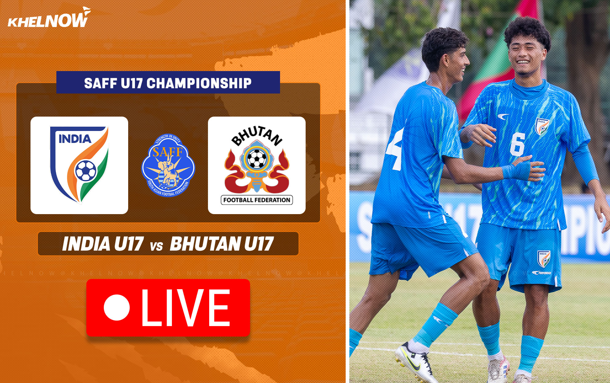 India U17 vs Bhutan U17 Live: Follow SAFF U17 Championship 2025 Live Updates