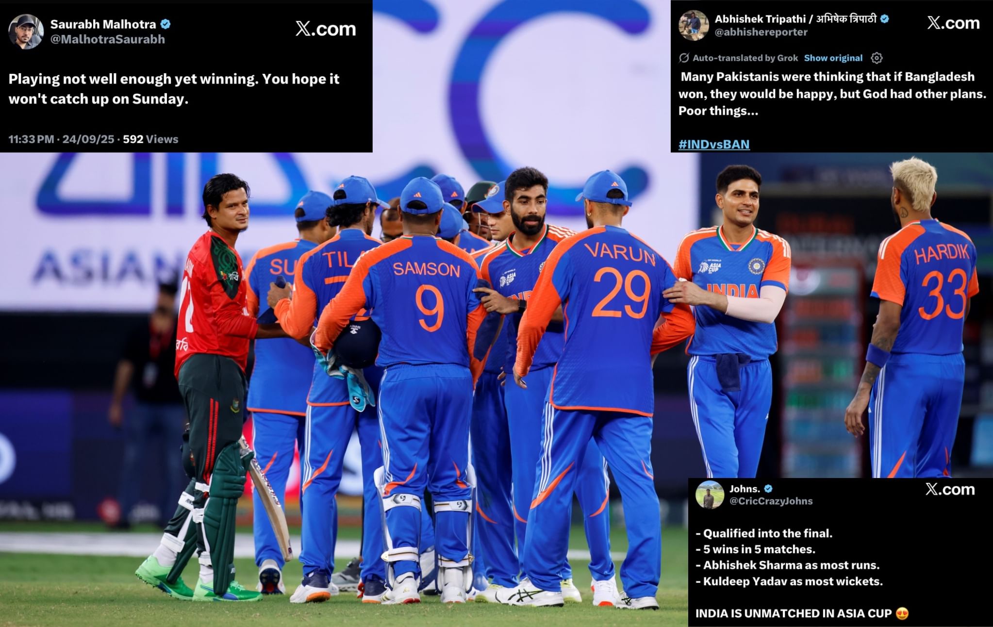 India book berth final of the Asia Cuo 2025