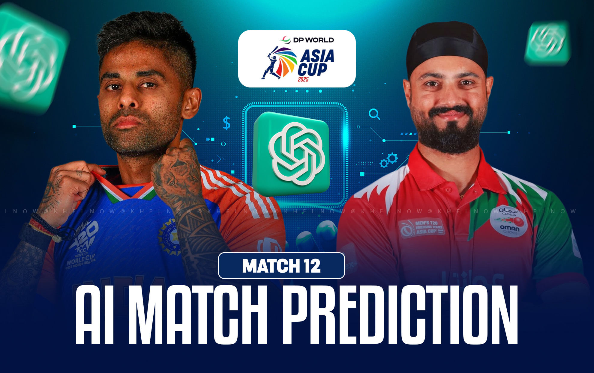 IND vs OMN Match Prediction: Who will win match 12 of Asia Cup 2025? AI Prediction