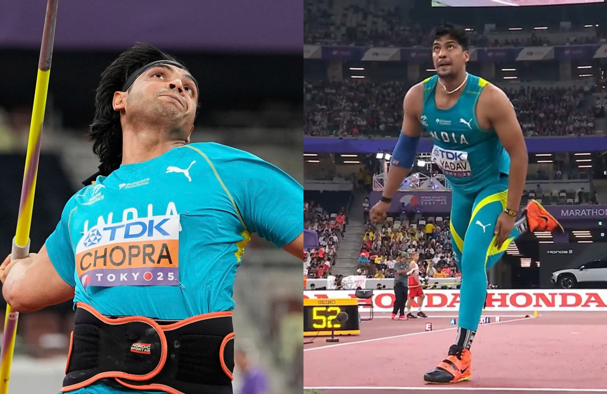 Neeraj Chopra Sachin Yadav men's javelin
