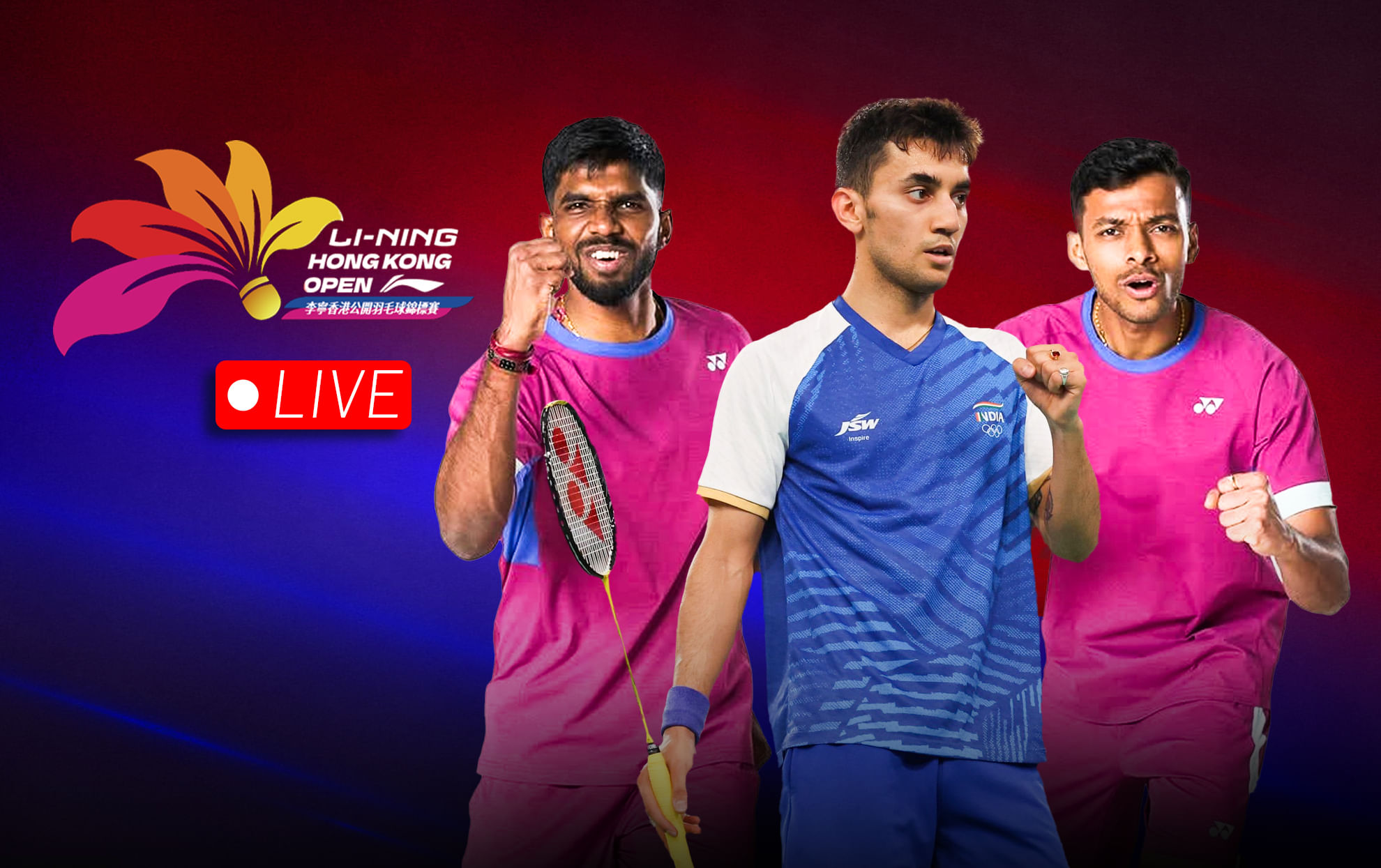 Lakshya Sen, Satwiksairaj Rankireddy and Chirag Shetty at Hong Kong Open 2025