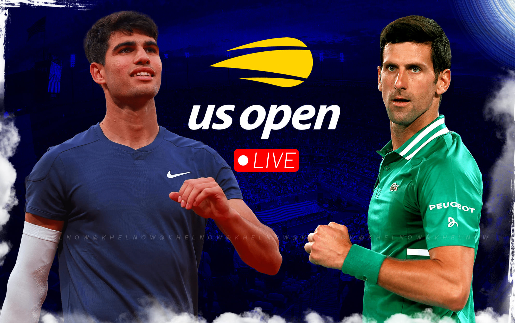Novak Djokovic vs Carlos Alcaraz US Open 2025 live streaming