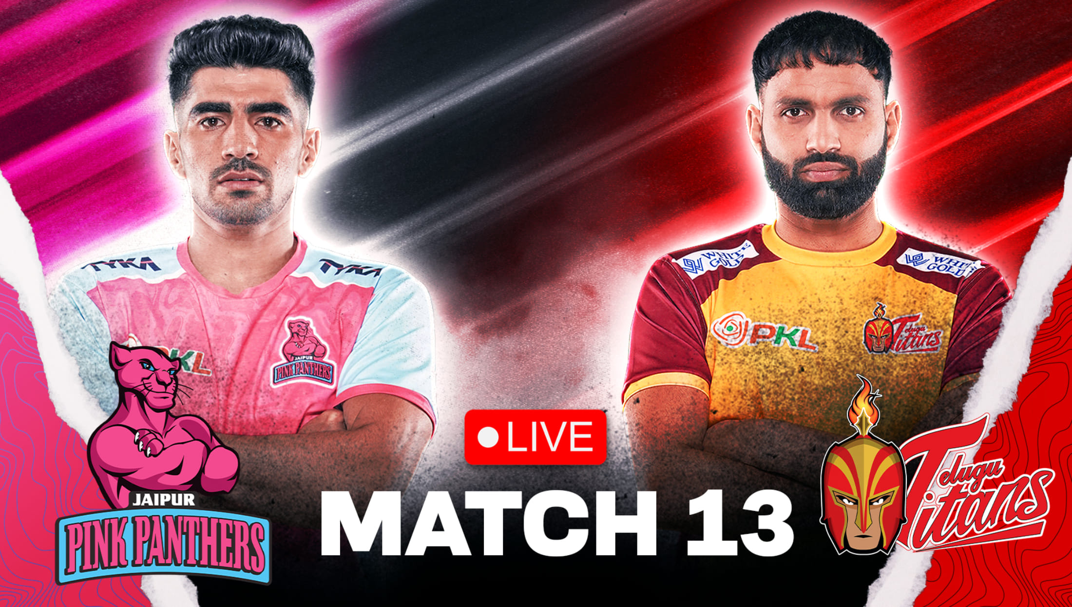 PKL 12 LIVE: Jaipur Pink Panthers vs Telugu Titans | Puneri Paltan vs Dabang Delhi