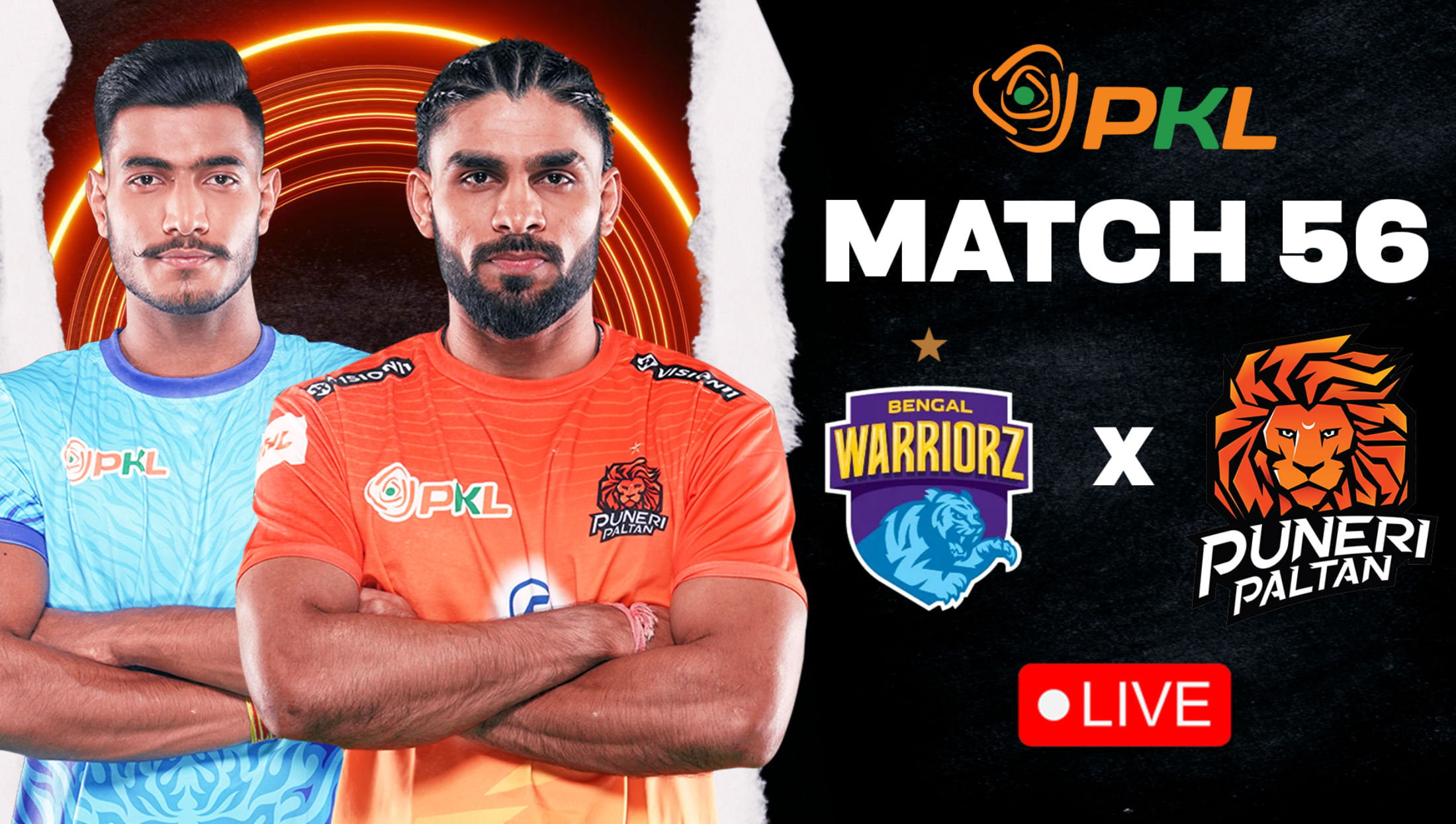 PKL 12: Where & how to watch Bengal Warriorz vs Puneri Paltan, Match 56 of Pro Kabaddi 2025