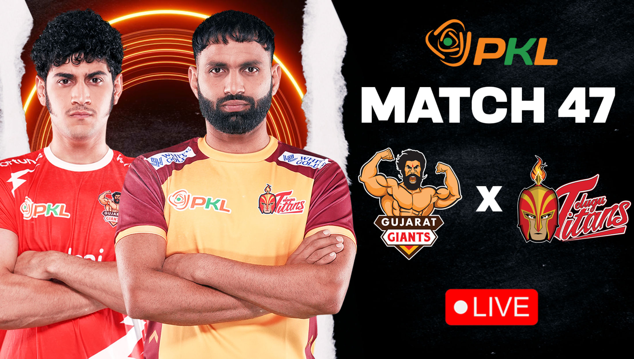 PKL 12 LIVE: Gujarat Giants vs Telugu Titans | Jaipur Pink Panthers vs U Mumba