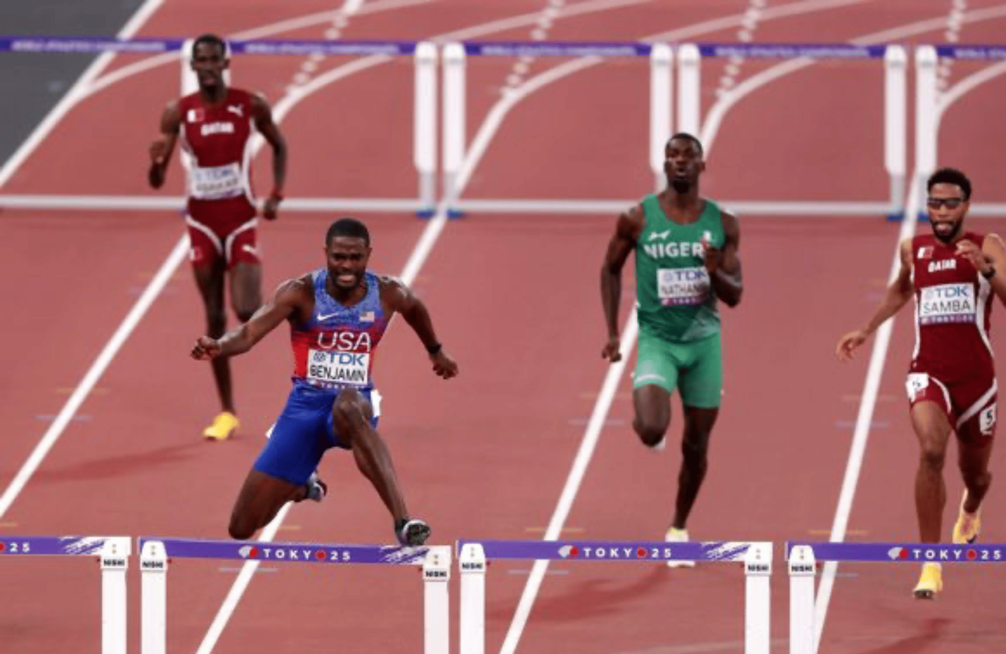 Rai Benjamin wins men’s 400m hurdles gold at World Athletics Championships 2025