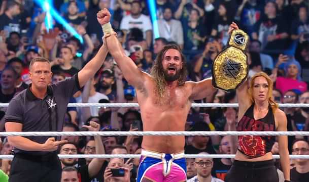 Seth Rollins Becky Lynch WWE Clash in Paris