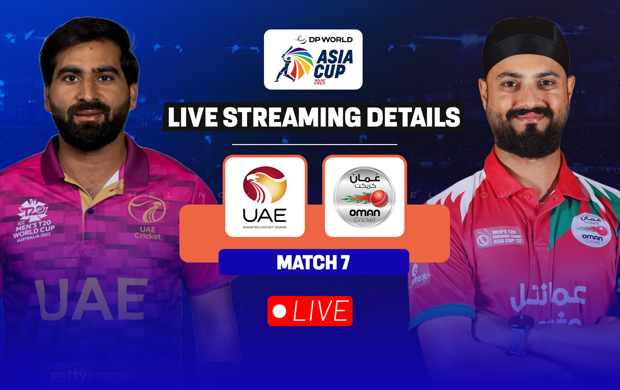 UAE vs OMN: Live streaming details, when and where to watch match 7 of Asia Cup 2025