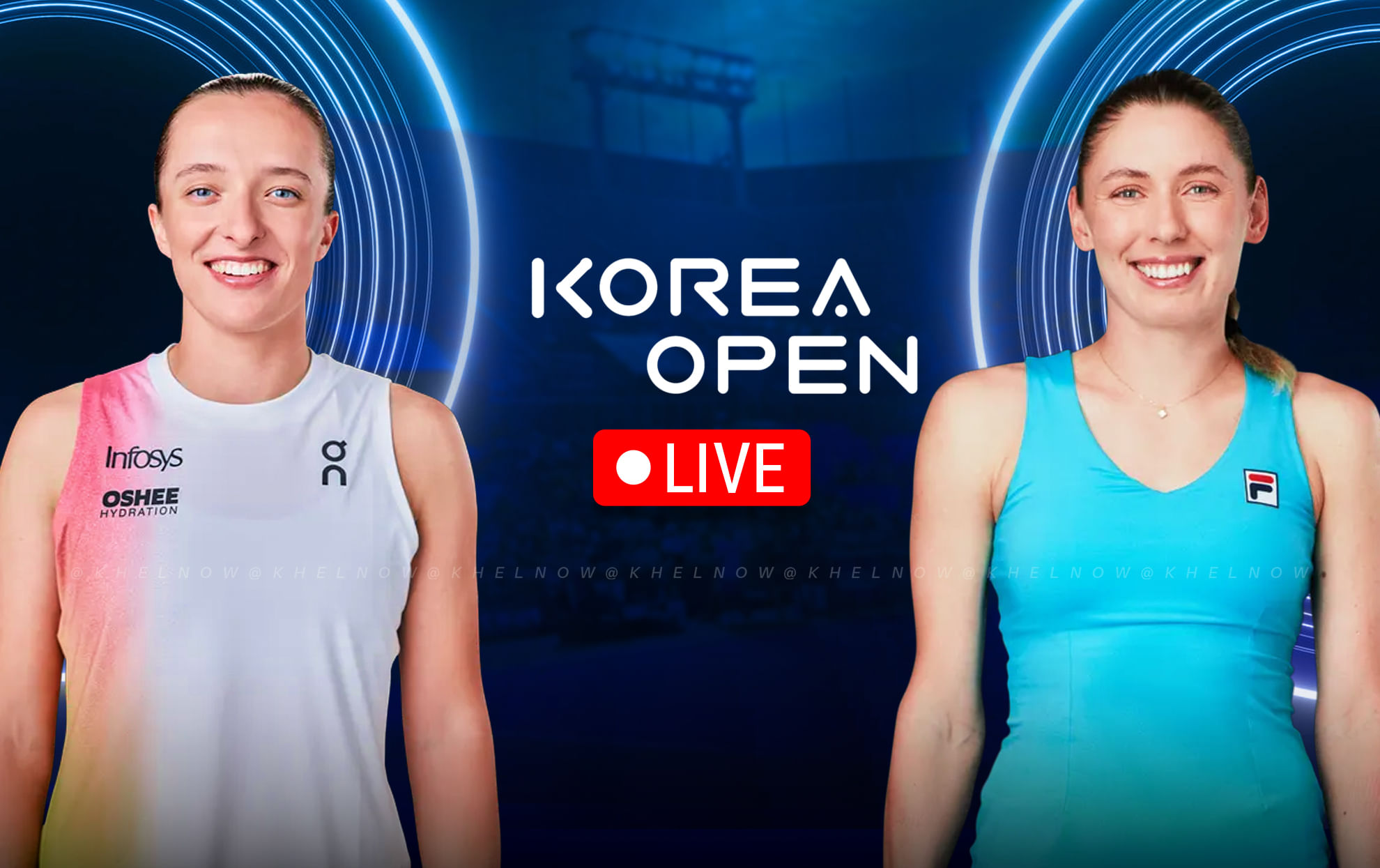 Iga Swiatek vs Ekaterina Alexandrova WTA Korea Open final.