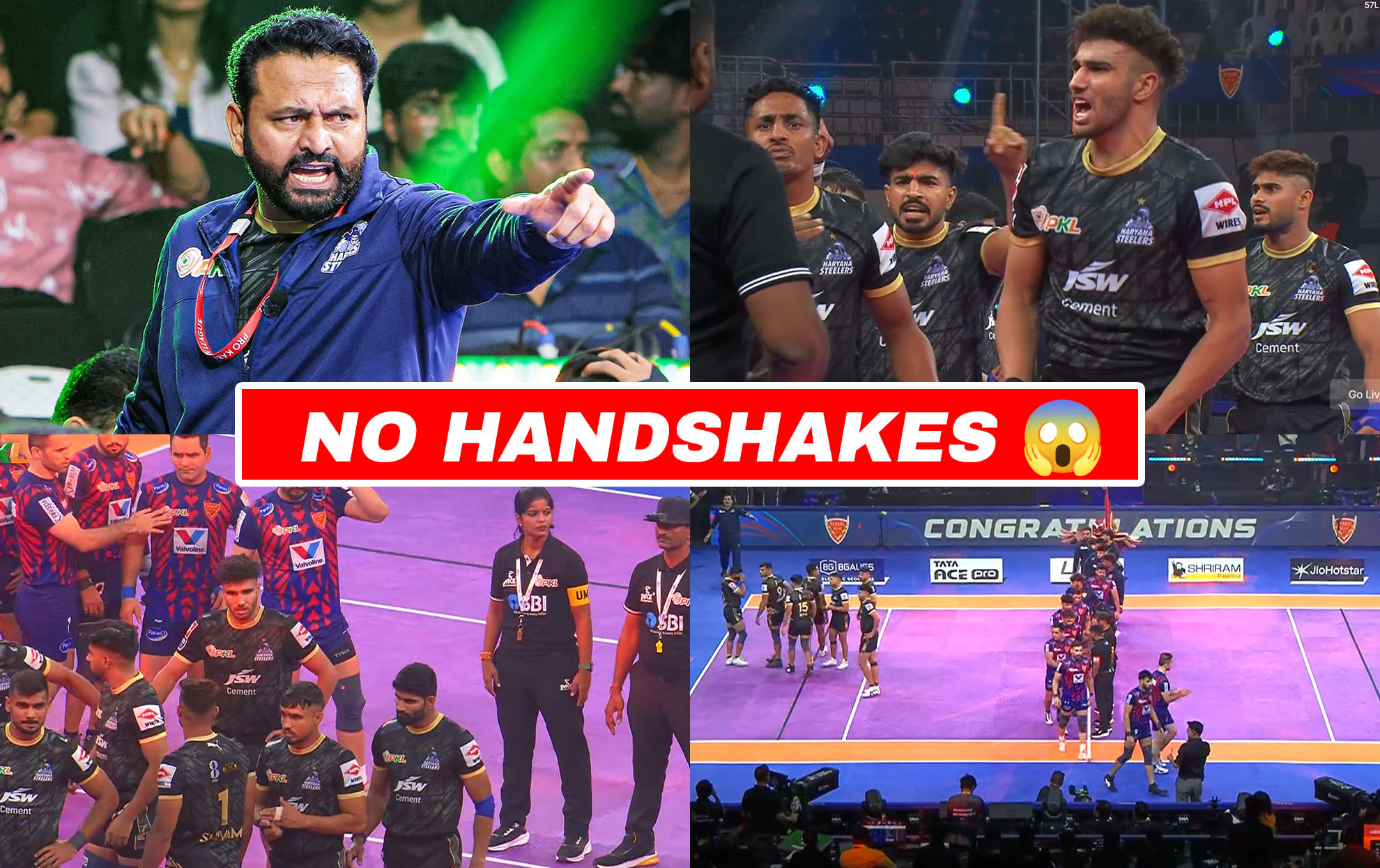 PKL 12: No Handshakes for first time after Dabang Delhi dethrone Haryana Steelers