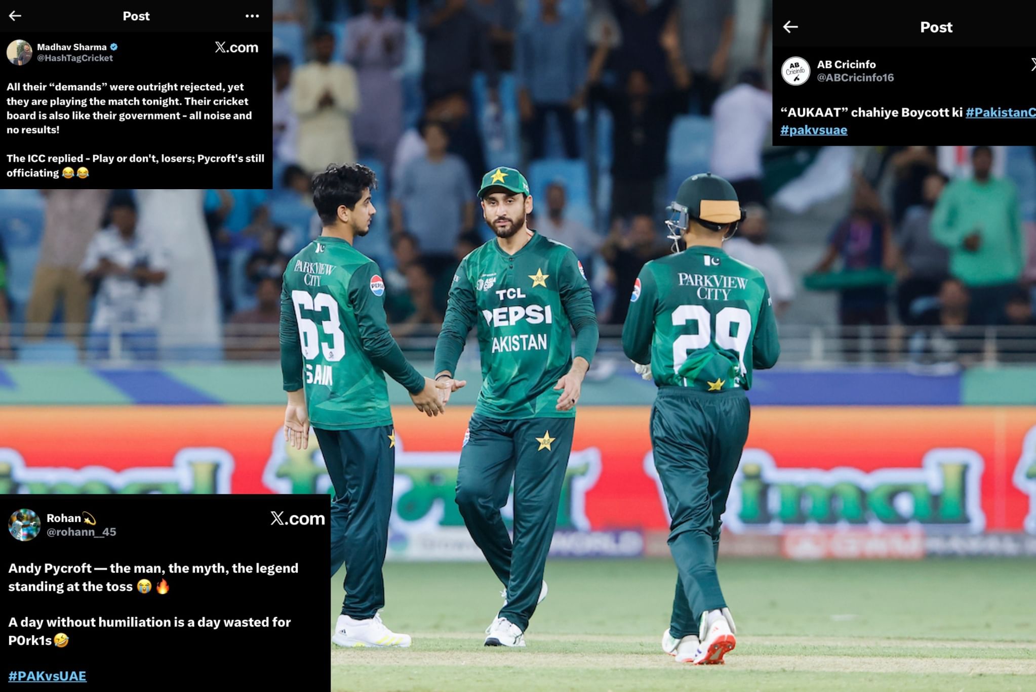 Pakistan come to play after deciding to boycott