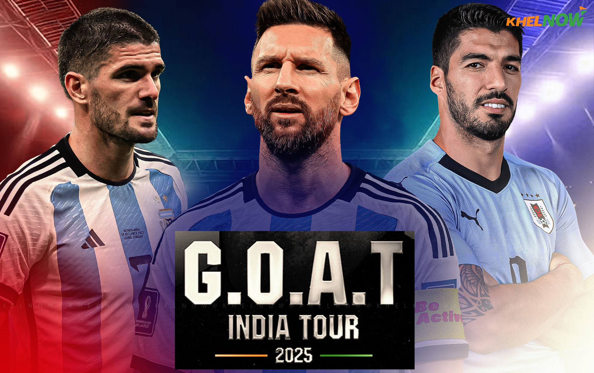 Rodrigo de Paul and Luis Suarez to join Lionel Messi for GOAT India Tour 2025