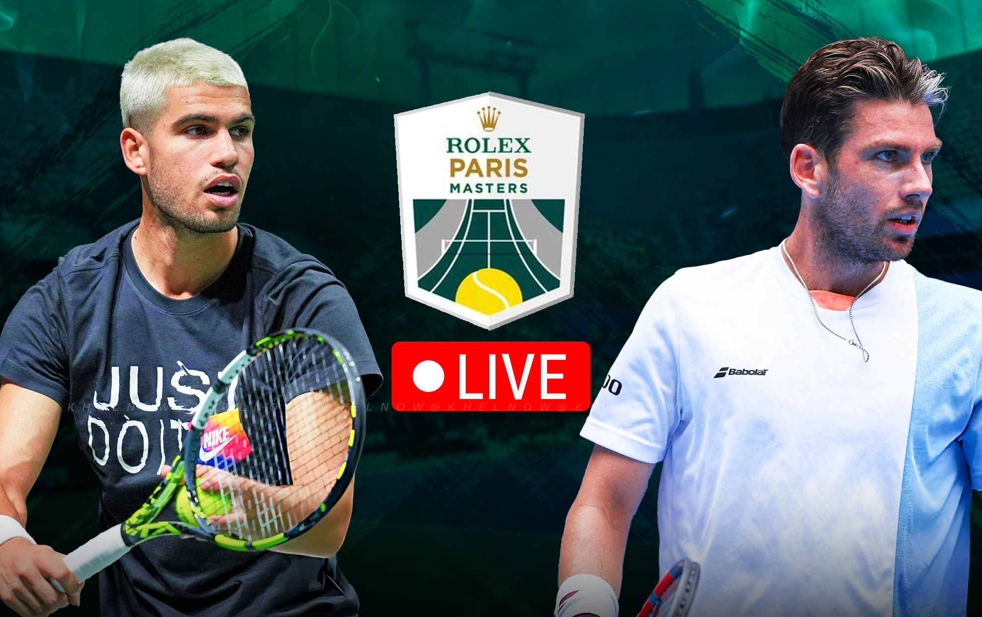 Carlos Alcaraz vs Cameron Norrie live streaming, TV channel, where & how to watch ATP Paris Masters 2025?