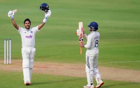 Ravindra Jadeja and Dhruv Jurel